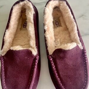 UGG Plum Suede Slippers